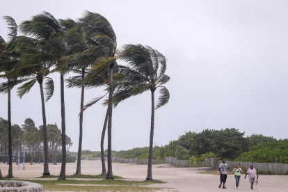 Imagen tomada en Miami Beach poco antes de la llegada del huracán Irma.