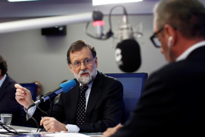 Mariano Rajoy durant l'entrevista d'aquest dimarts a la COPE.