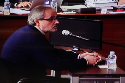Juan Antonio Menchén, durant la seua declaració pel ‘cas Palau’.