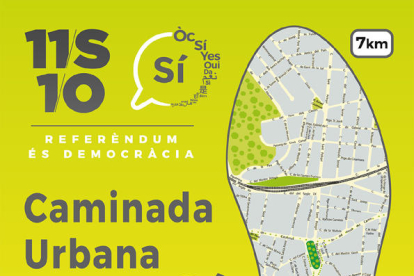 Organitzen una caminada urbana a Tàrrega a favor de la independència