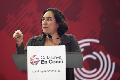 La alcaldesa de Barcelona, Ada Colau, el pasado sábado. 