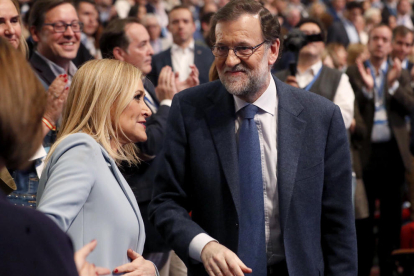 La presidenta de Madrid, Cristina Cifuentes, ayer junto el presidente del Gobierno, Mariano Rajoy.