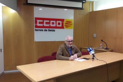 Imagen del secretario general de CCOO en Lleida, Jaume Sellés.