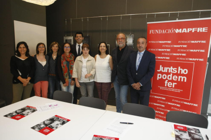 Paeria, Down Lleida i la Fundació Mapfre van firmar ahir la renovació del conveni.