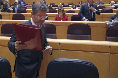 El ministre de Justícia, Rafael Catalá, ahir al Senat.