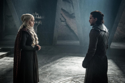 Daenerys Targaryen i Jon Snow, dos dels protagonistes de la sèrie.