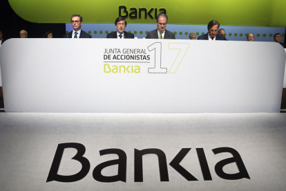 Imatge d'arxiu d'una junta d'accionistes de Bankia.