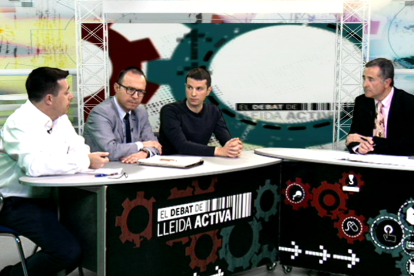 Los invitados en la tertulia del programa ‘El debat de Lleida Activa’.