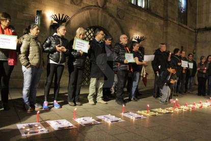 Una manifestació contra la pobresa energètica a Lleida.
