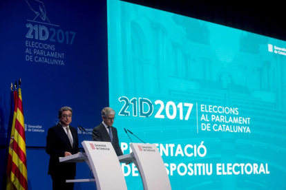 La presentació del dispositiu de les eleccions ha anat a càrrec de delegat del Govern Espanyol, Enric Millo, responsable de la Generalitat arran de l'aplicació de l'article 155 i el cessament del govern de la Generalitat.