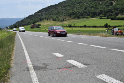 Vista del lugar donde ocurrió el accidente la noche del 26 de junio del año pasado en Ribera d’Urgellet. 