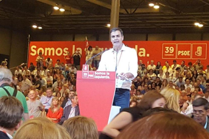 Pedro Sánchez, durante un momento de su discurso.