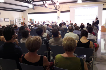 Un moment de l’assemblea anual de la cooperativa d’Ivars d’Urgell celebrada ahir.