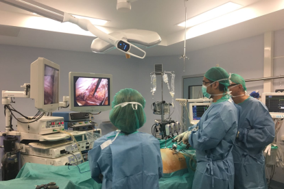 Imatge d’arxiu d’una operació quirúrgica a l’Arnau, l’hospital públic de referència de Lleida.