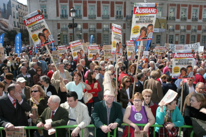 Imagen de archivo de una protesta de afectados por la presunta estafa de Afinsa y Fórum Filatélico.