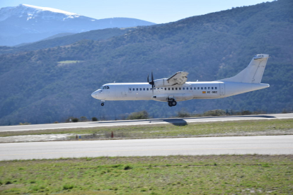 Un avió de Swiftair va fer la simulació de vols GPS al març.