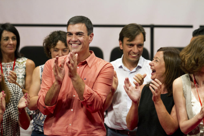 Pedro Sánchez, ayer en el congreso socialista en Baleares.