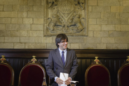 El president de la Generalitat i exalcalde de Girona, Carles Puigdemont,