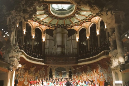 Un moment del concert que es va celebrar diumenge al Palau de la Música Catalana.