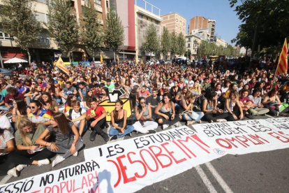 Manifestació d'estudiants aquest dijous a Lleida