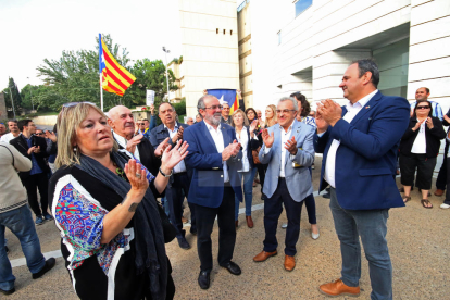 El president de la Diputació, Joan Reñé, ha acompanyat els alcaldes.