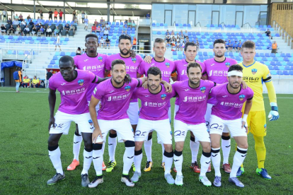 Onze inicial amb el qual el Lleida va debutar a la Lliga al camp del Badalona.