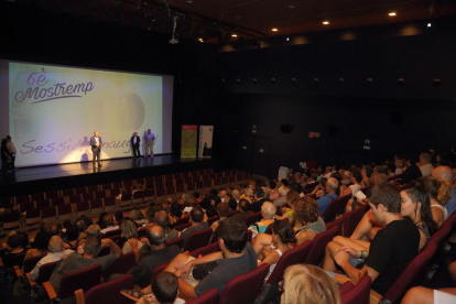 Sesión inaugural del festival Mostremp, ayer en la sala de cine del complejo cultural La Lira de Tremp.
