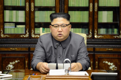 El líder norcoreano, Kim Jong-un, en una aparición pública.