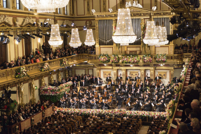 La Orquesta Filarmónica de Viena, durante uno de sus conciertos. 