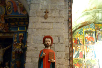 Imatge de la talla de fusta de Sant Jaume d’Arties.