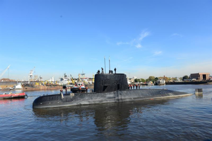 Imagen proporcionada por la Armada de Argentina del submarino ARA San Juan.