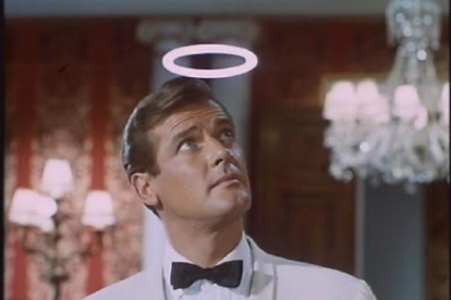 Roger Moore como Simon Templar.