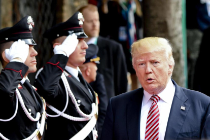 El president d’EUA, Donald Trump, en la cimera del G-7 a Taormina.