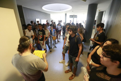 Alumnes que van fer la selectivitat a la Universitat de Lleida.