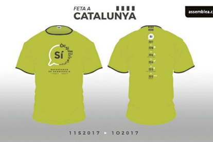 El dissenyador gràfic de les Borges
Jordi Calvís ha creat la samarreta de la Diada. Des del col·lectiu
MPG de les Garrigues, Calvís va participar en la creació de
l'urna gegant que ha aparegut en actes de l'ANC