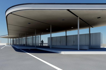 Imagen virtual de cómo será la estación de autobuses.