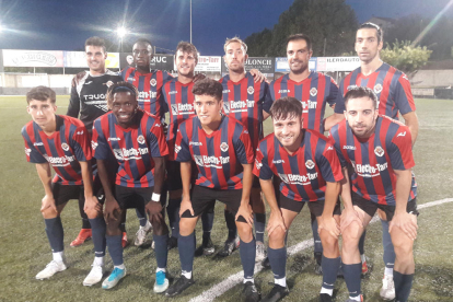 L’onze inicial amb el qual el Tàrrega va arrancar ahir el partit.