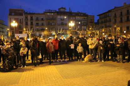 La plaza Mercadal de Balaguer fue el escenario de la concentración.