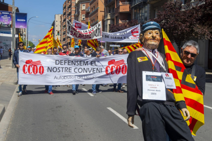 Manifestació de l'1 de Maig a Lleida
