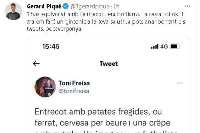Nova baralla en xarxes entre Gerard Piqué i Toni Freixa