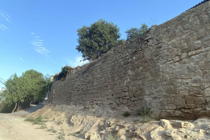 Imatge de la muralla de Torà, a la zona del carrer Llanera.