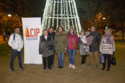 Un momento del acto del encendido de luces en Balaguer.