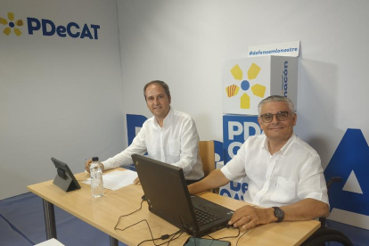 Manel Solé i Jordi Latorre, responsables del PDeCAT a Lleida.