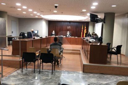 El acusado, durante el juicio en la Audiencia de Lleida.