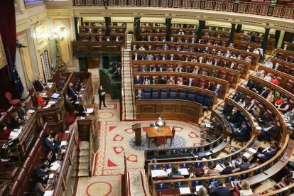 El ple del Congrés dels Diputats, durant el debat de la reforma laboral.