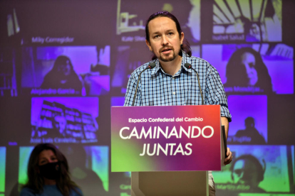 El candidato de Unidas Podemos en Madrid, Pablo Iglesias.
