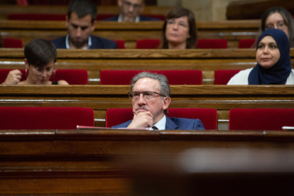 El conseller d’Economia, Jaume Giró, al Parlament.