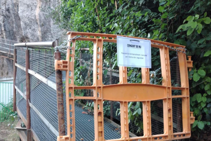 El acceso al Congost del Mu en Camarasa está cerrado por obras.