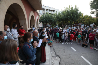 Concentración en Artesa de Segre para condenar la agresión racista en septiembre de 2020. 