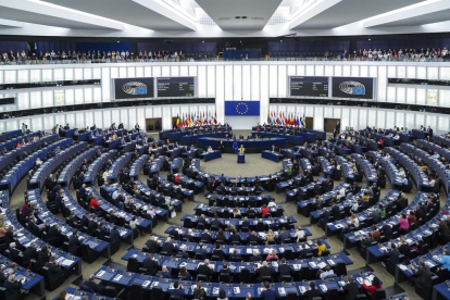 Una sesión en el Parlamento europeo.